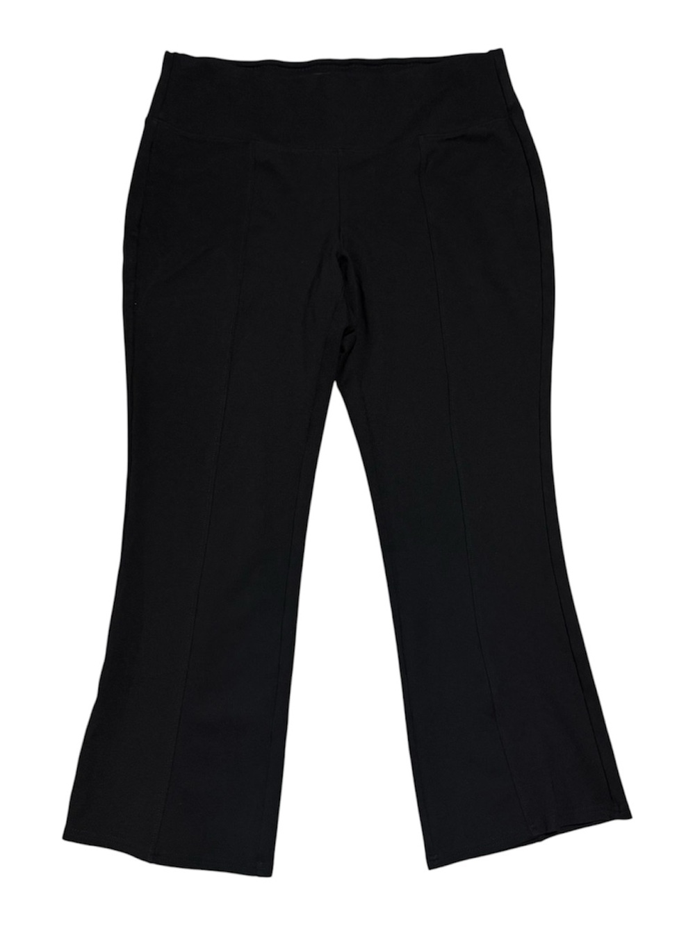 Sabrina Lauren New York Flare Dress Pants Black Front Seam Stretch XL